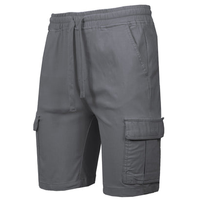 Men’s Flex Cargo Shorts with Elastic Waistband and Drawstring – Comfortable Fit