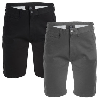 Men's Cotton Flex Stretch Button Closure Chino Shorts (Sizes 30-42) NEW 2-PACK