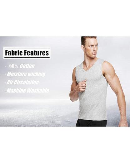Men's 3 Pack Ribbed Tank Top Shirts Muscle Sleeveless Gym Beach Undershirt