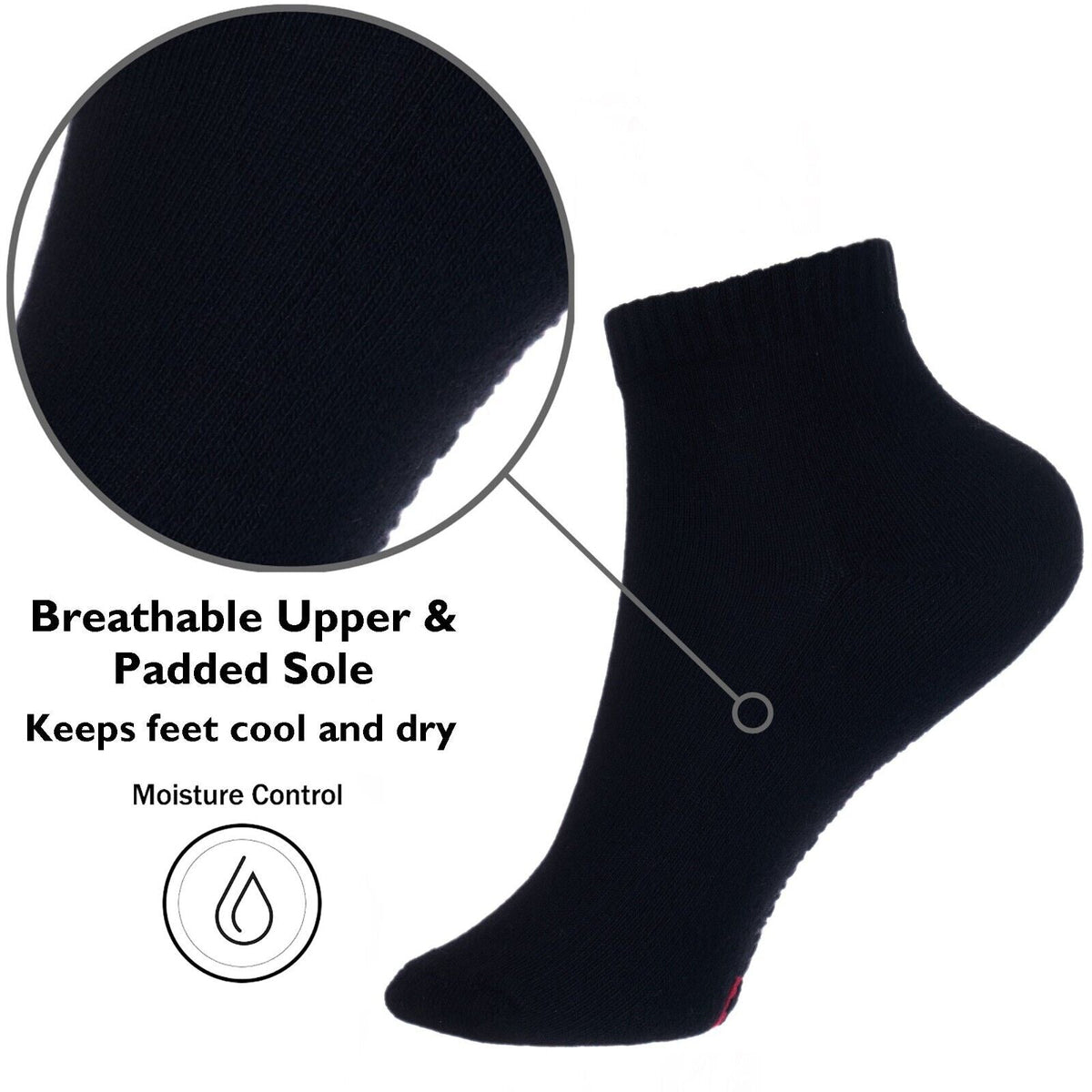 3-12 Pairs Mens Plain Solid Cotton Sports Ankle Athletic Socks Low Cut Size 9-13 - PremiumBrandGoods