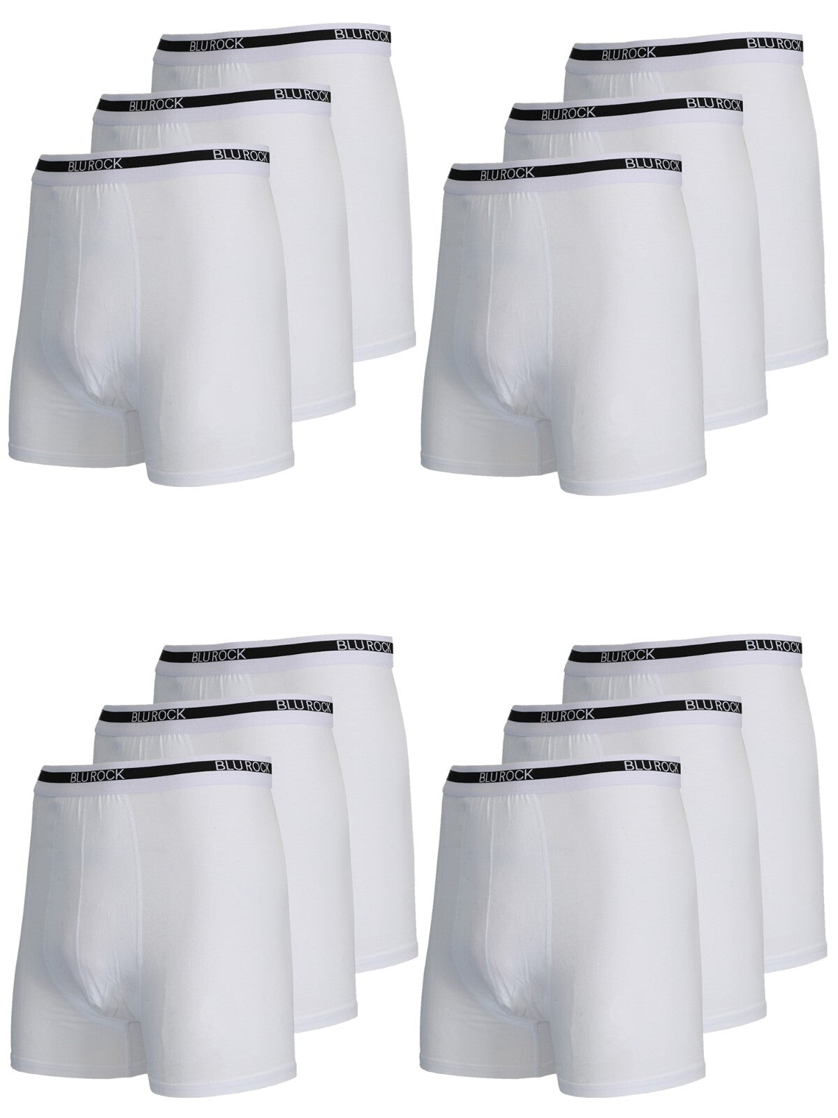 Men's Stretch Cotton Boxer Briefs (12-Pack) (Sizes: S-2XL)