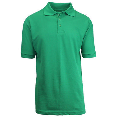 Men Heathered Polo Shirt New Standard Neck Classic Uniform Lounge .