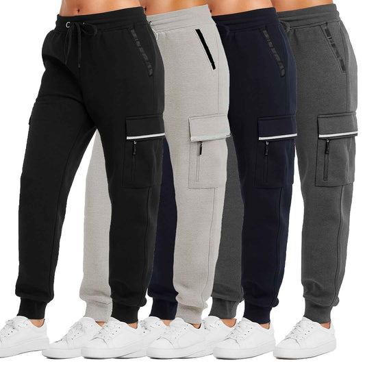 Women's Loose-Fit Fleece-Lined Cargo Jogger Sweatpants (Sizes: S-2XL) NEW