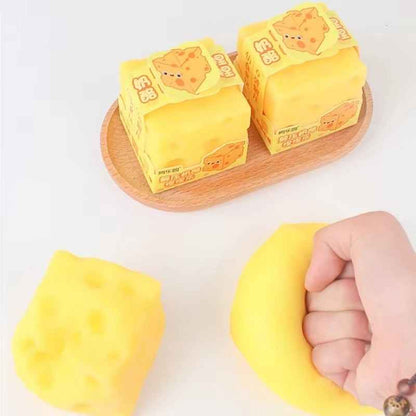 Squishy Cheese Block, Stress Relief Squeeze Toy Gifts ,Cyber Deal 🔥