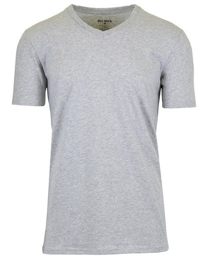 Men's Short Sleeve V-Neck Cotton Blend Stretch Tee Undershirt (M-2XL)