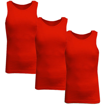 Men's 3 Pack Ribbed Tank Top Shirts Muscle Sleeveless Gym Beach Undershirt