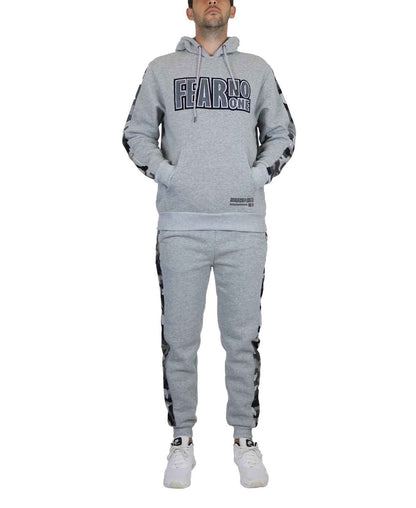 Mens Tech Fleece Hoodie & Jogger 2-Piece Set With Heat Seal Zipper Design S-4XL