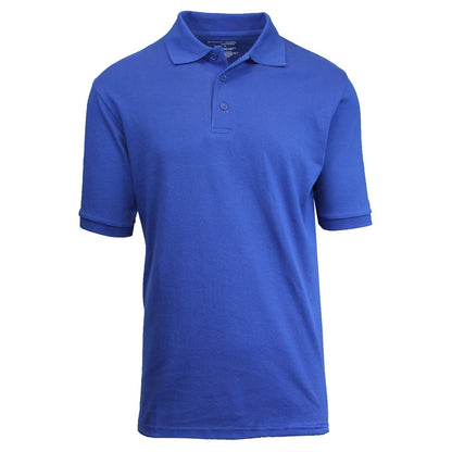 Men Heathered Polo Shirt New Standard Neck Classic Uniform Lounge .