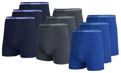 Men's Stretch Cotton Boxer Briefs (9-Pack) (Sizes: S-2XL)