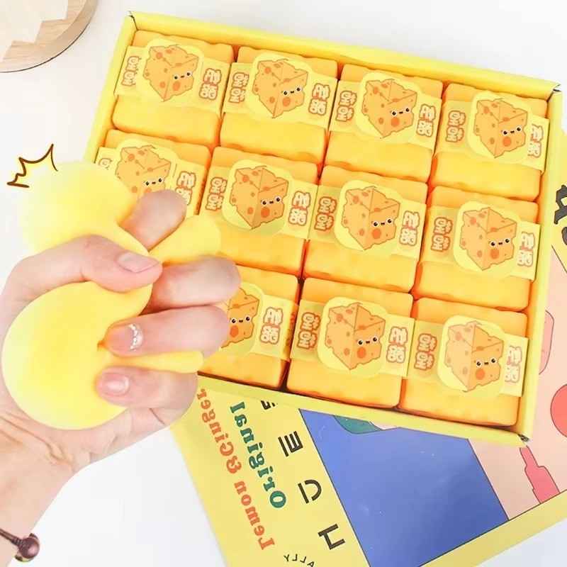 Squishy Cheese Block, Stress Relief Squeeze Toy Gifts ,Cyber Deal 🔥