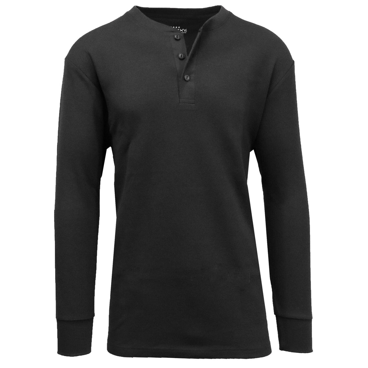 Men's Long Sleeve 3 Button Henley Waffle Knit Thermal Undershirt Tee