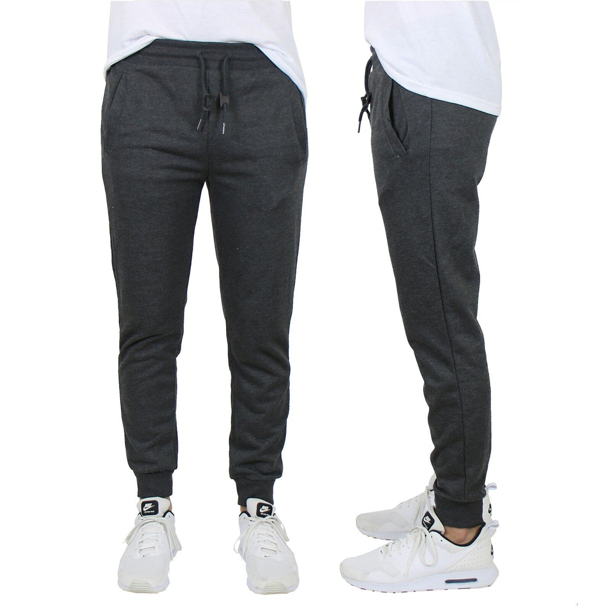 Men's French Terry Active Jogger Pants Sweatpants Lounge Sleep Gym S M L XL XXL