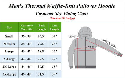 Men’s 3-PACK Lightweight Waffle Knit Hoodie – Cozy, Regular Fit Pullover (S-3XL)