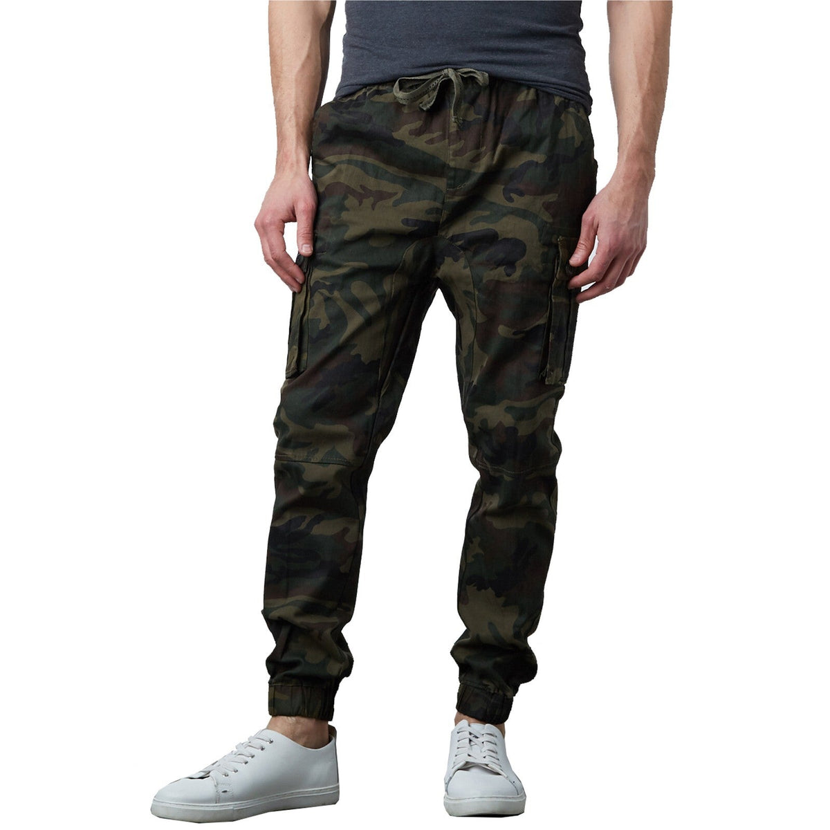 Men's Cargo Jogger Pants Sweatpants Cotton Twill Combat Stretch Active Trousers