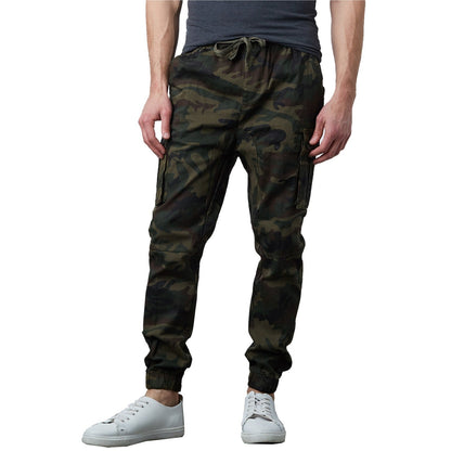 Men's Cargo Jogger Pants Sweatpants Cotton Twill Combat Stretch Active Trousers
