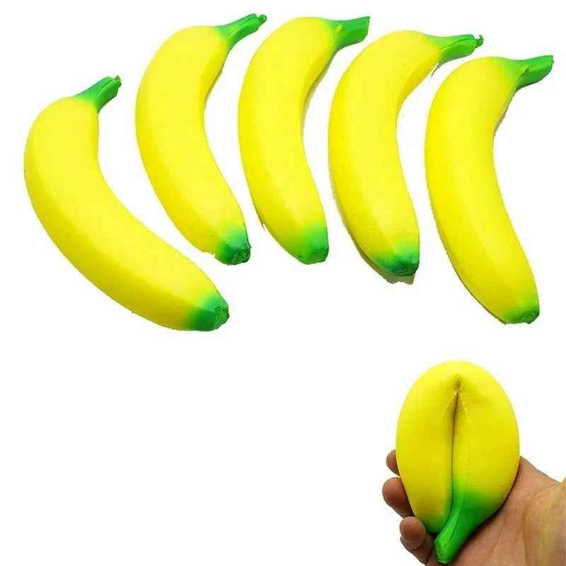 Jumbo Banana Squishy Toy Stress Reliever Slow Rising Squeeze Fruit