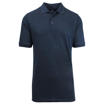 Men Heathered Polo Shirt New Standard Neck Classic Uniform Lounge .
