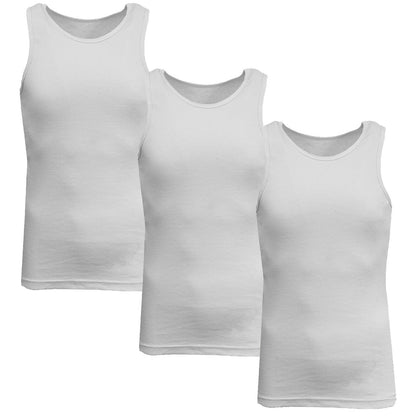 Men's 3 Pack Ribbed Tank Top Shirts Muscle Sleeveless Gym Beach Undershirt