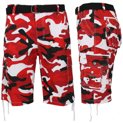 Men's Vintage Cargo Utility Shorts Includes belt Perfect for Camping and Hiking