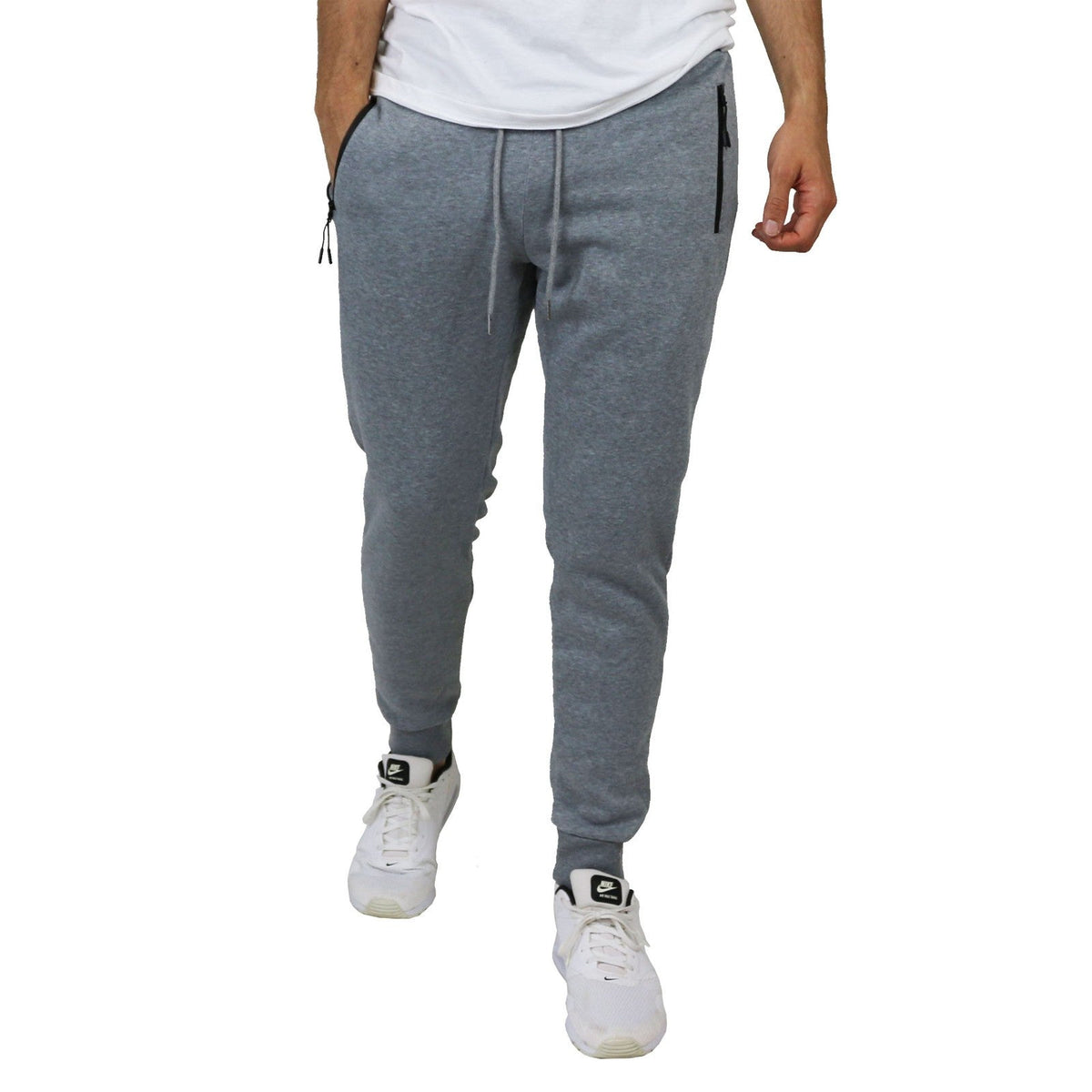 Men's Slim Fit Fleece Jogger Sweatpant Active Gym Lounge Workout Fit Free Shippig