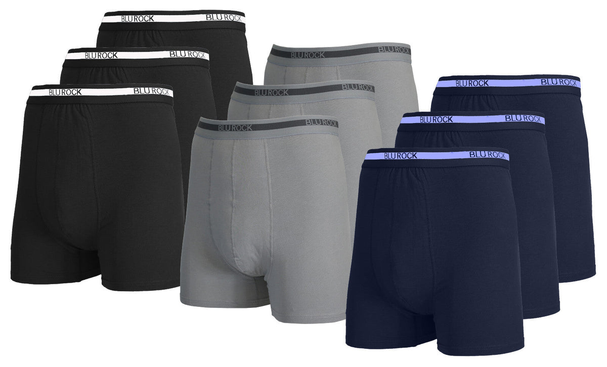 Men's Stretch Cotton Boxer Briefs (9-Pack) (Sizes: S-2XL)