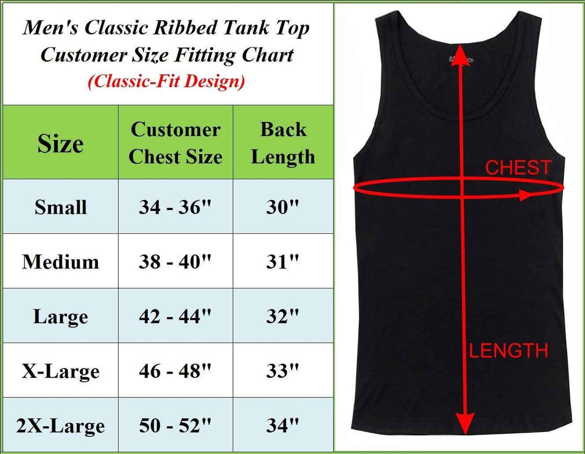 Men’s Ribbed Classic Crew Neck Tank Tops Undershirts Soft Cotton Blend 5-Pack
