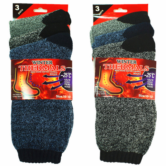 Premium Men's Thermal Heated Socks - 6 Pairs Heavy Duty Winter Boot Socks (Size 10-13) - PremiumBrandGoods