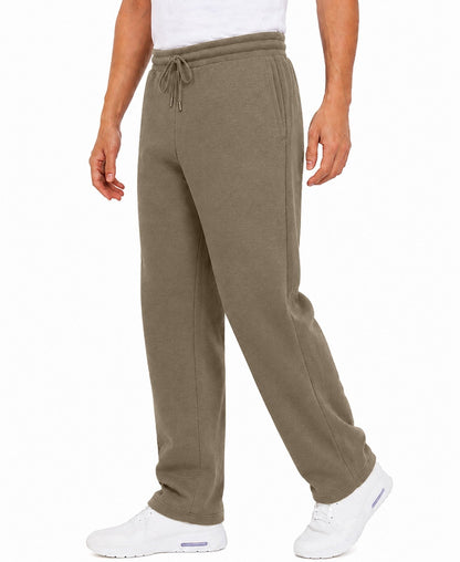 Men's Classic Heavyweight Fleece Sweatpants with Open Bottom (S-3XL)