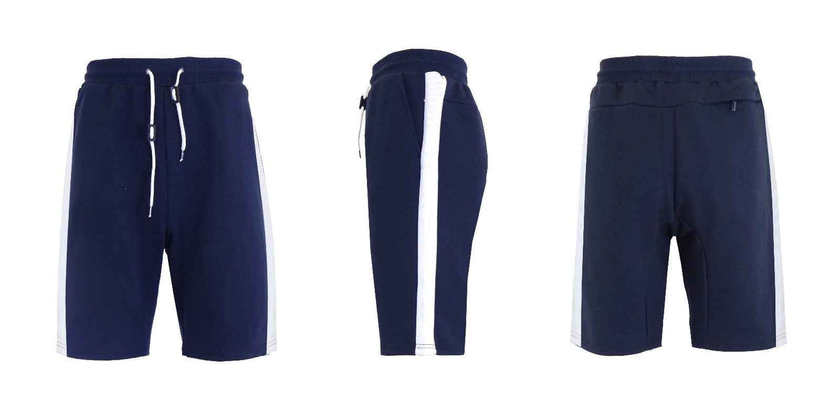 Mens Tech Shorts w/ Side Trim Lounge Active Sports Running Colors Casual Gym NEW
