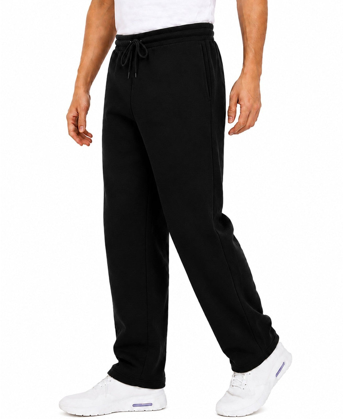 Men's Classic Heavyweight Fleece Sweatpants with Open Bottom (S-3XL)