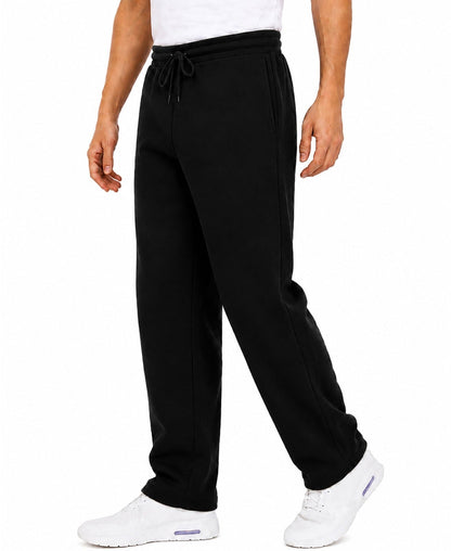 Men's Classic Heavyweight Fleece Sweatpants with Open Bottom (S-3XL)