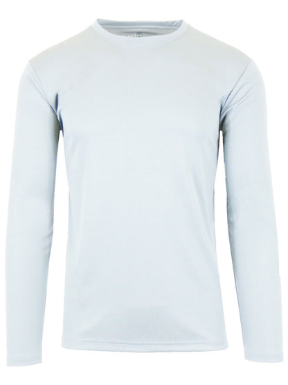 Men's Long Sleeve Crew Neck Performance Tees Layer Lounge Gym Work Casual NEW