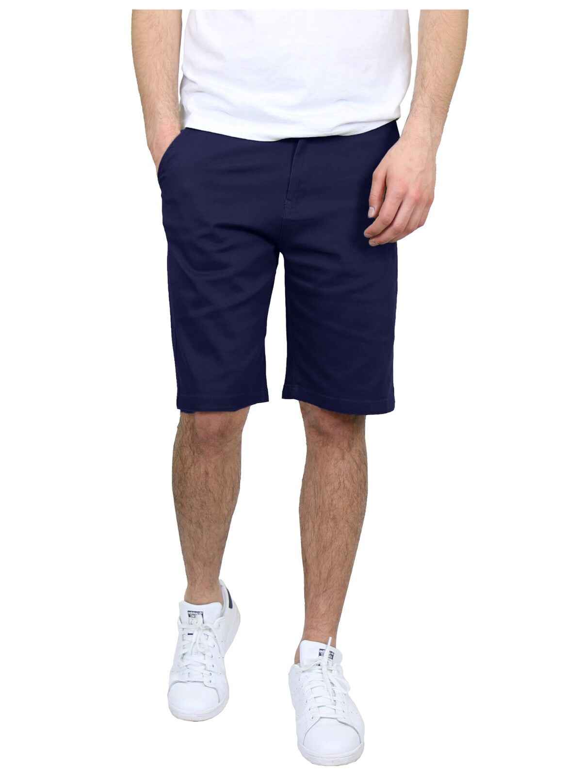 Mens Flat Front Shorts Uniform Work School Lounge Casual Twill 12-14" Inseam NWT