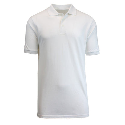 Men Heathered Polo Shirt New Standard Neck Classic Uniform Lounge .