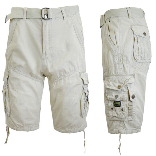 Men's Vintage Cargo Utility Shorts Includes belt Perfect for Camping and Hiking