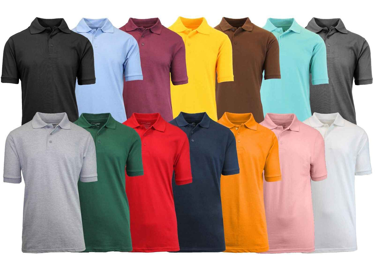 Men's Causal Cotton Polo T Shirt Jersey Short Sleeve Sport Casual Golf Fast Ship