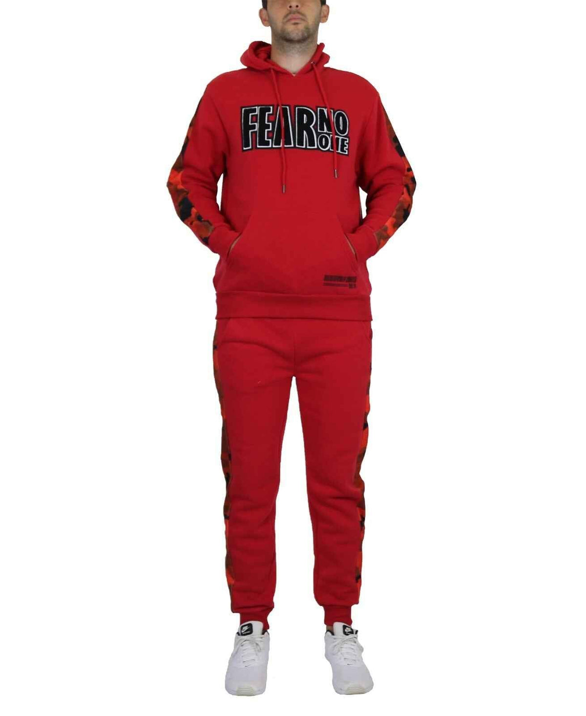 Mens Tech Fleece Hoodie & Jogger 2-Piece Set With Heat Seal Zipper Design S-4XL