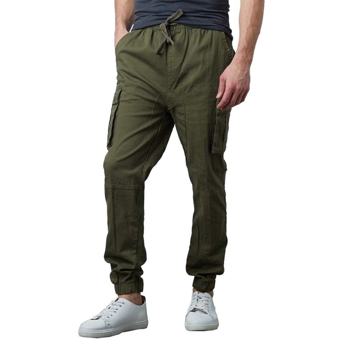 Men's Cargo Jogger Pants Sweatpants Cotton Twill Combat Stretch Active Trousers