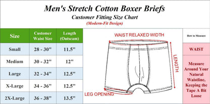 Men's  Stretch Cotton Boxer Briefs (9-Pack) (Sizes: S-2XL) NWT Free Shipping