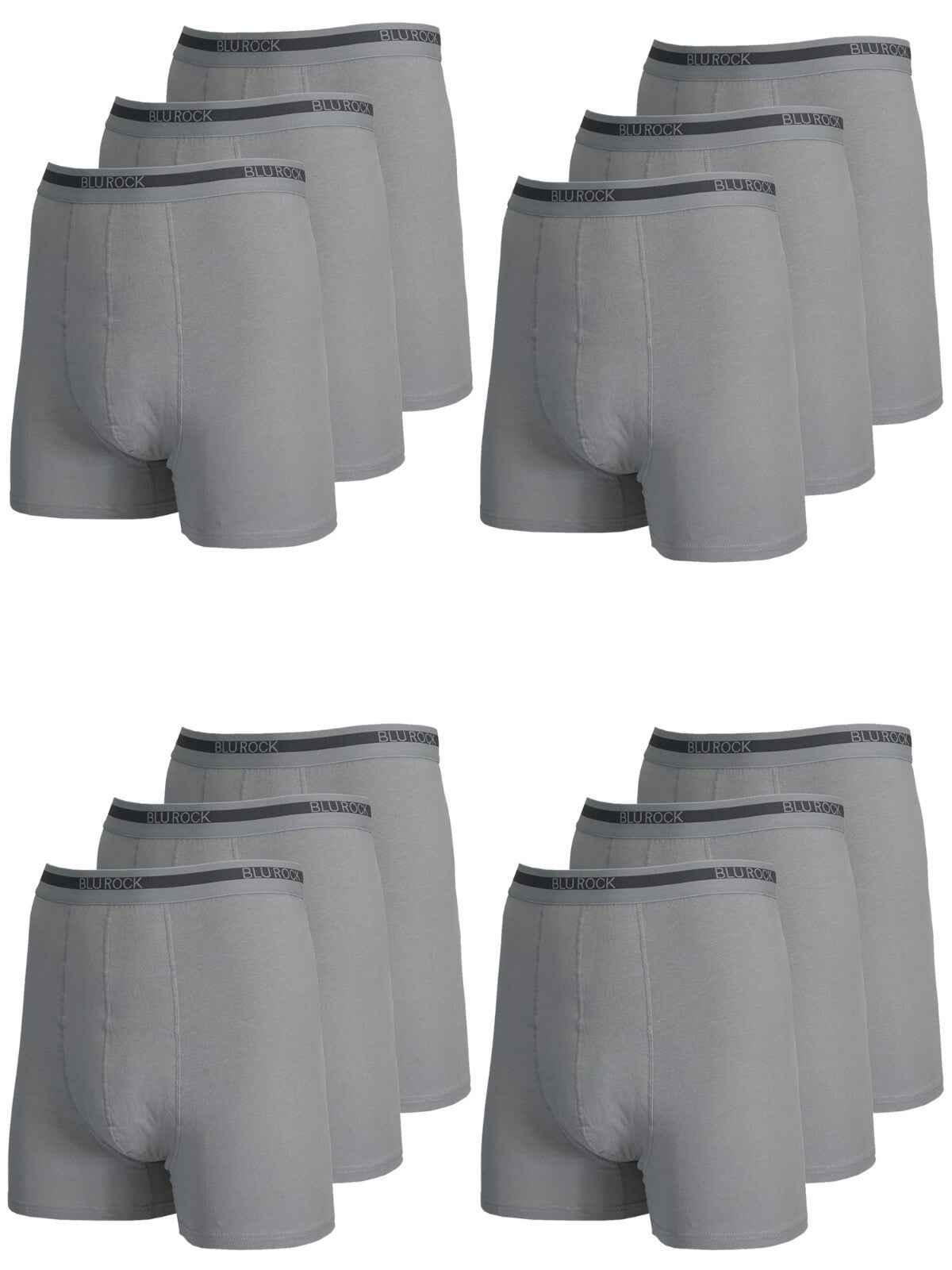Men's Stretch Cotton Boxer Briefs (12-Pack) (Sizes: S-2XL) NWT Free Shipping