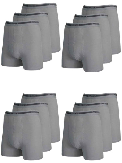 Men's Stretch Cotton Boxer Briefs (12-Pack) (Sizes: S-2XL) NWT Free Shipping