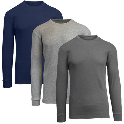 Men's 3-Pack Classic Soft Knit Thermal Shirts – Ribbed & Warm (Sizes- S-2XL) NEW