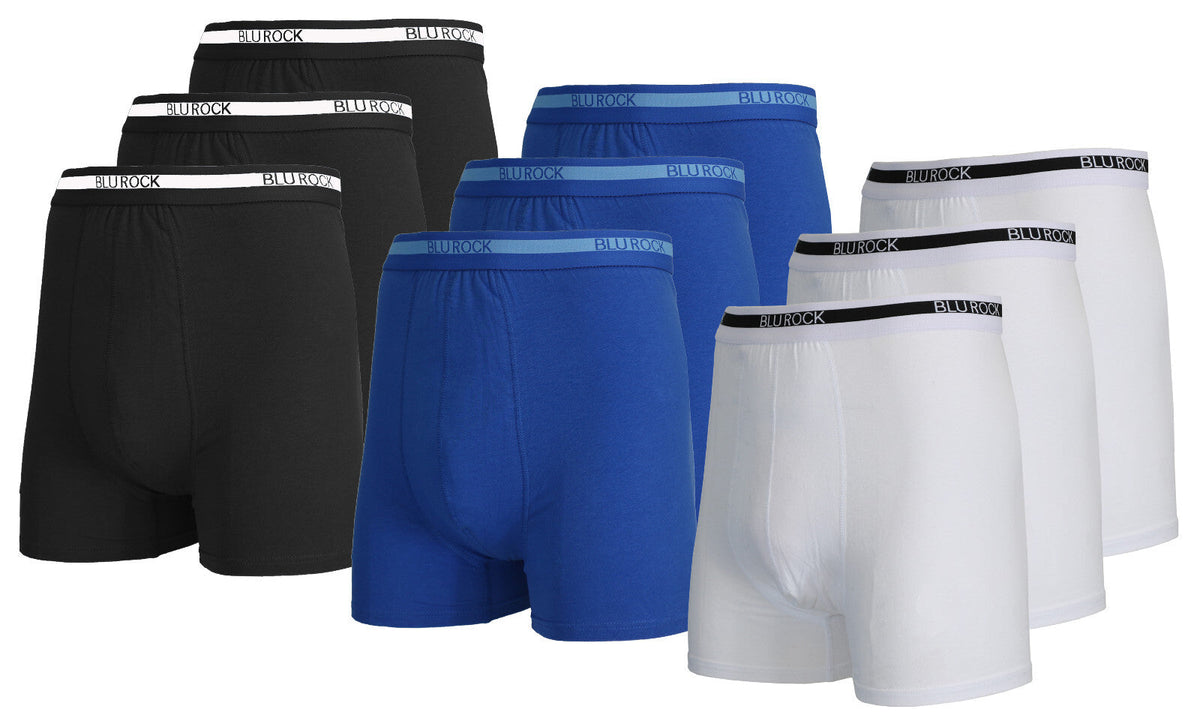Men's Stretch Cotton Boxer Briefs (9-Pack) (Sizes: S-2XL)