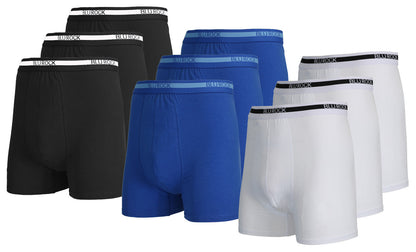 Men's Stretch Cotton Boxer Briefs (9-Pack) (Sizes: S-2XL)