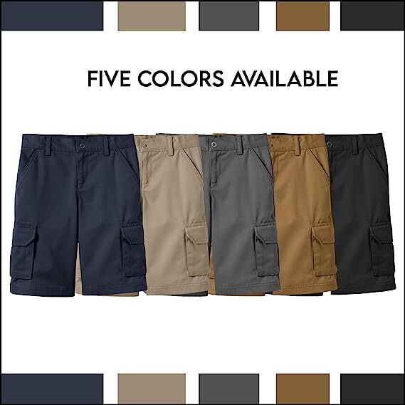 Boys Flex Comfort Super Stretch Cotton Cargo Shorts (Sizes: 8-18) New