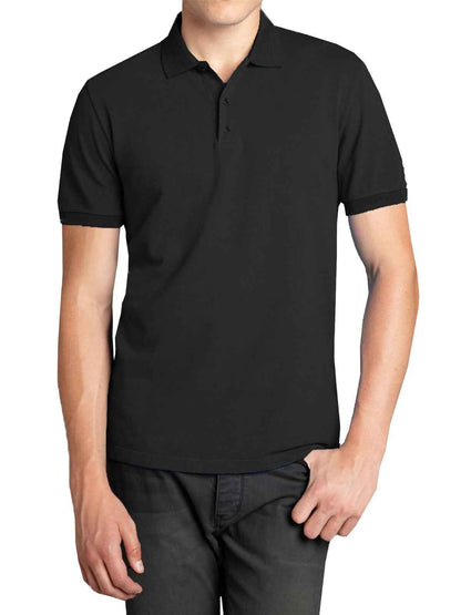 Men Heathered Polo Shirt New Standard Neck Classic NWT Uniform Lounge