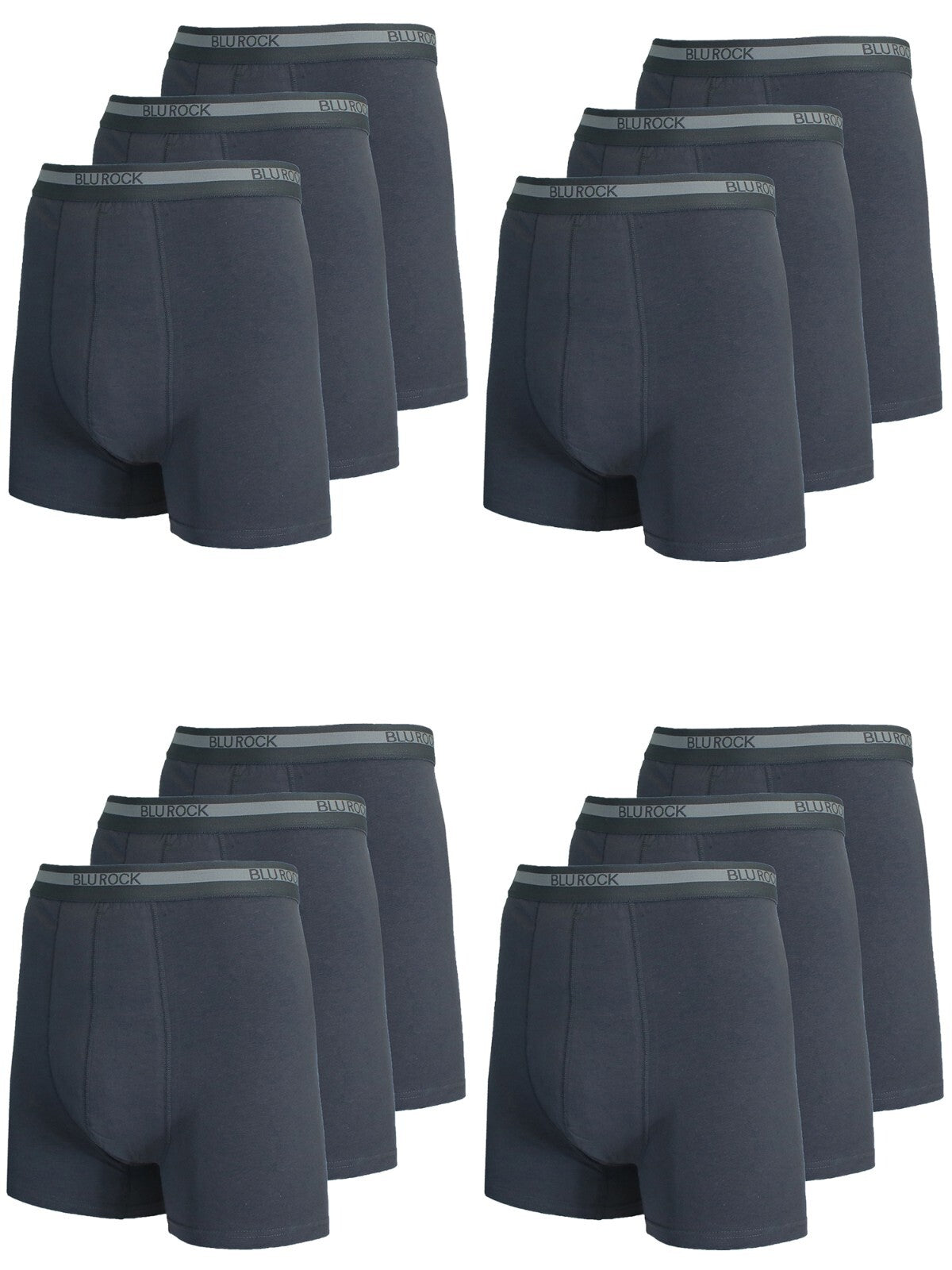 Men's Stretch Cotton Boxer Briefs (12-Pack) (Sizes: S-2XL)