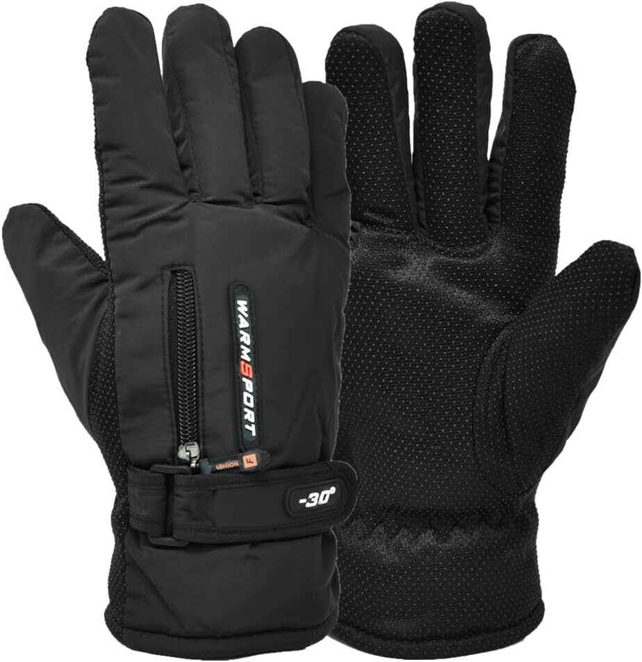 Thermal Winter Gloves Waterproof Ski & Snowboard Gloves with Fleece Lining