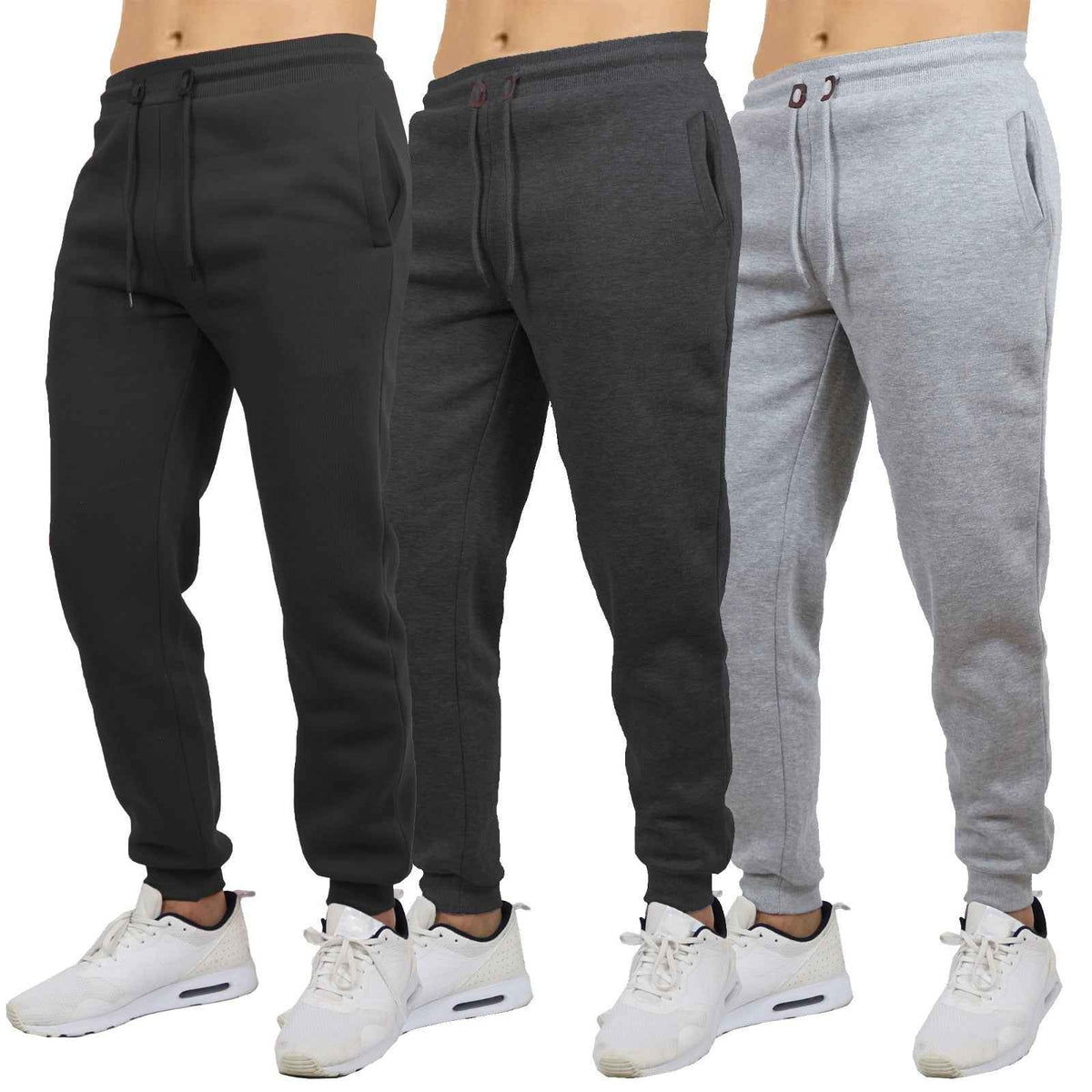Mens Fleece Track Jogger Pants Sweatpants Running Active Sports Lounge Gym NEW