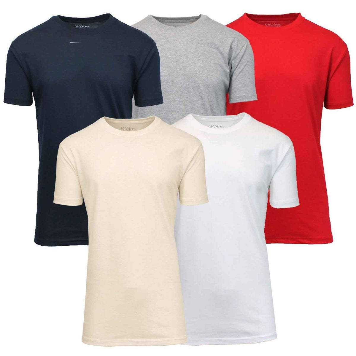 Men’s Modern Fit Crew Neck T-Shirt Soft Breathable Cotton-Poly Blend Casual Tee